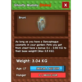 Ghostly mummy rare collectors pet