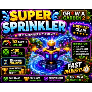 🚿 SUPER SPRINKLER 🌟 BEST SPRINKLER IN THE GAME | 5X GROWTH SPEED | GROW A GARDEN 2