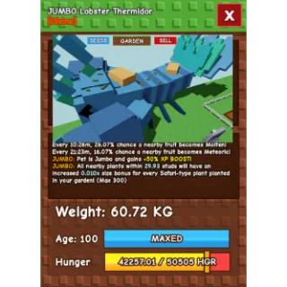 Blue lobster 1/1m pet