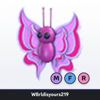 Adopt Me Mega Neon Fly Ride Orchid Butterfly (MFR) - Full Grown - Fast Trade