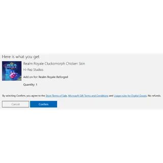 Realm Royale Cluckomorph Chicken Skin