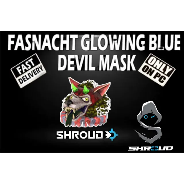 Fasnacht Glowing Blue Devil Mask - Fallout 76 Game Items - Gameflip