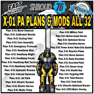 X01 Power Armor Plans+Mod 32 plan