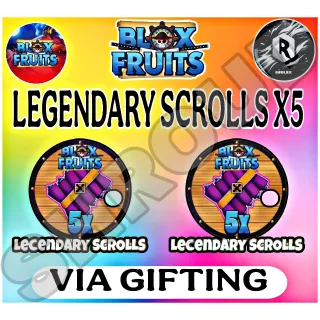 LEGENDARY SCROLLS X5  BLOX FRUITS