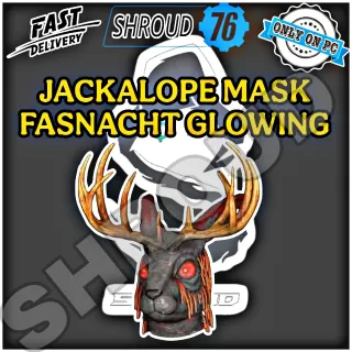 Fasnacht Glowing Jackalope Mask