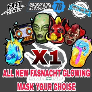 FASNACHT MASKS GLOWING YOUR CHOISE X1