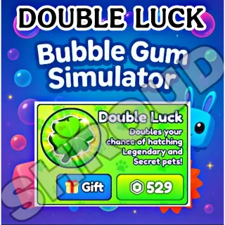 Bubble Gum Simulator DOUBLE LUCK