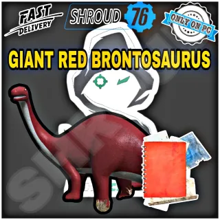 Giant Red Brontosaurus