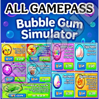 Bubble Gum Simulator ALL GAMEPASSES