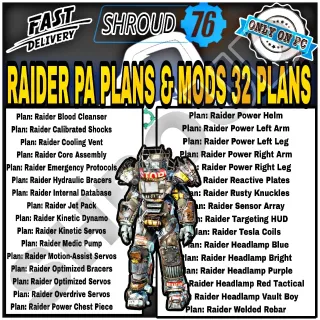 Raider Power Armor Plans+Mods Plan32