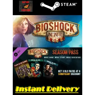 Bioshock Infinite + Season Pass Bundle - Steam Keys - Instant Delivery