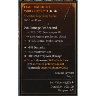 S6 ⭐‍ 2GA - Flammard Of Corruption - 800 IP