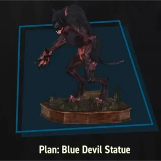 Blue Devil Statue