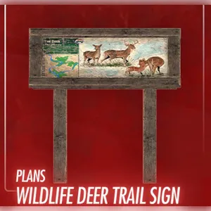 Wildlife Deer Trail Sign