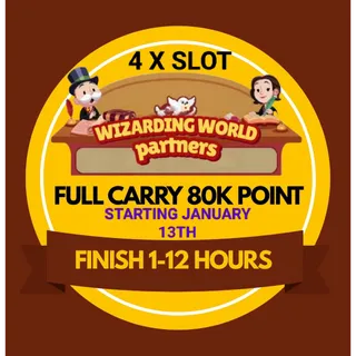Monopoly Partner Event 80K Point full carry