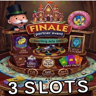 3 SLOTS FINALE PARTNERS EVENT MONOPOLY GO 