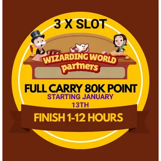 Monopoly Partner Event 80K Point full carry