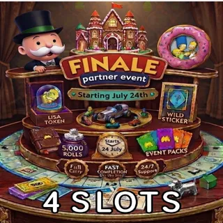 4 SLOTS FINALE PARTNERS EVENT MONOPOLY GO 