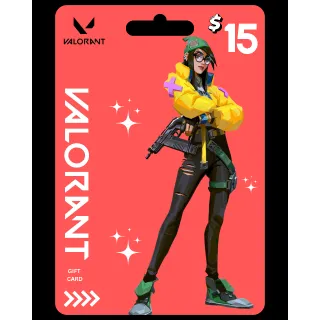 VALORANT $15.00 USD GIFT CARD USA QUICK DELIVERY