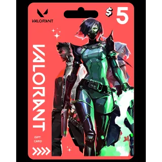 VALORANT $5 GIFT CARD USA QUICK DELIVERY