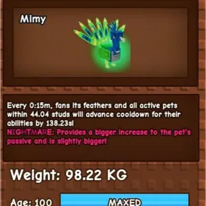 NIGHTMARE PEACOCK 98KG