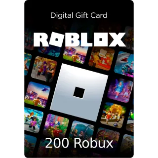 ROBLOX 200 ROBUX - GLOBAL CODE - [INSTANT DELIVERY]