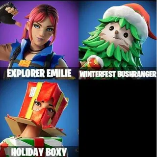 【4 Skins】Mr. Dappermint • Winterfest Bushranger • Holiday Boxy • Native mail • Full Access