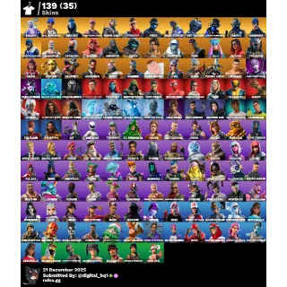 [ PC PSN XBX ] 139 skins | OG STW | Galaxy | Blue Team Leader | Sultura | Save The World | Prodigy | Fixer | 1450 VB