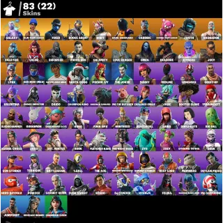 fortnite account [ PC PSN XBOX ] 83 skins | OG Galaxy skin | Blue Team Leader | Drift | Fixer | take the L | FULL ACCESS