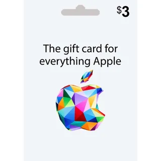 $3 Apple Gift Card (US Region)