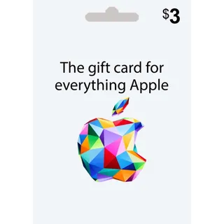 $3 Apple Gift Card (US Region)
