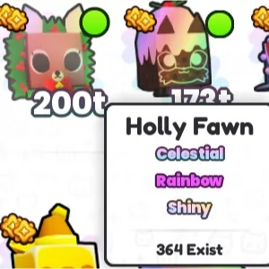 Rainbow Shiny Holly Fawn pet simulator 99