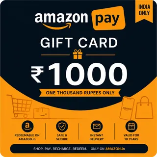 1000 INR AMAZON GIFT CARD | India Region⚡Fast Delivery.