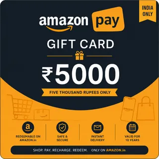 5000 INR AMAZON GIFT CARD | India Region⚡Fast Delivery.