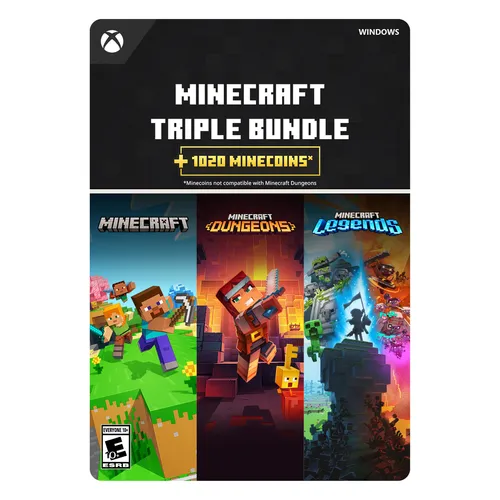 Minecraft Triple Bundle for PC (Global) : Java and Bedrock Edition ...