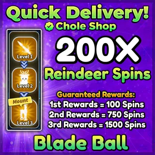  Blade Ball Reindeer Spins