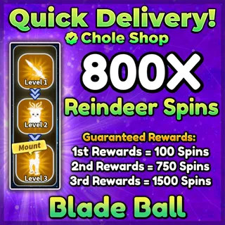  Blade Ball Reindeer Spins