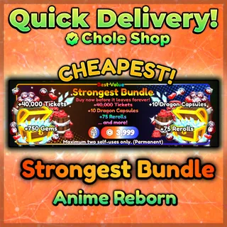 Anime Reborn Strongest Bundle