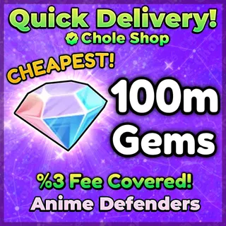 Anime Defenders Gems