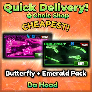 Da Hood  Emerald Pack + Butterfly Pack