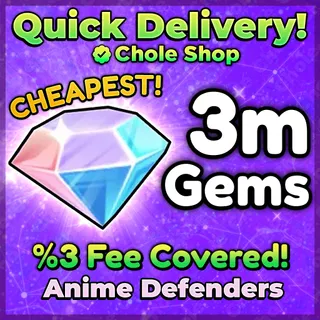 Anime Defenders Gems