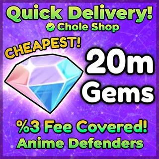 Anime Defenders Gems