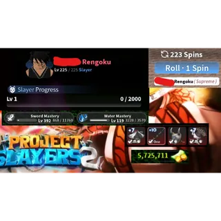 ENDGAME ACCOUNT LVL 225 MAX | T3 Nightfall Gauntlet+9 | T3 Nightfall Set | SOYAMA CLAN | CAN RANK | PROJECT SLAYERS 2 ACCOUNT