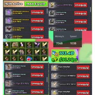 706B/S TOTAL MONEY/S| 103B SPEED | 19/19 EQUIP |STEAL AN EGG ACCOUNT | WITH RANDOM PETS CLEAN ACCOUNT