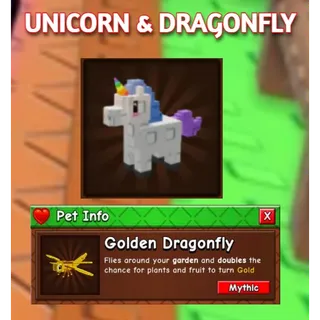 UNICORN +  DRAGONFLY | GROW A GARDEN 2