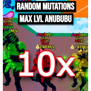 10X RANDOM MUTATIONS MAX LVL 200 ANUBUBUi💰 Escape Tsunami For Brainrots | Max Level Lvl 200