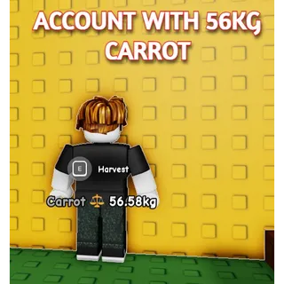 56KG CARROT ACCOUNT | GROW A GARDEN 2 INSTANT