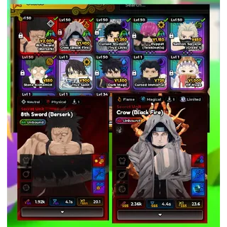UNBOUND CROW /ITACHI (BLACKFIRE) + UNBOUND 8TH SWORD (BERSERKER) 4 UNBOUND UNITS