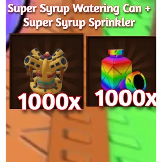 1000x Super Syrup Watering Can + 1000x Super Syrup Sprinkler | GROW A GARDEN 2