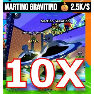 10X Martino Gravitino💰2.5 k/s Lvl 175 | Escape Tsunami For Brainrots | Max Level Lvl 175
